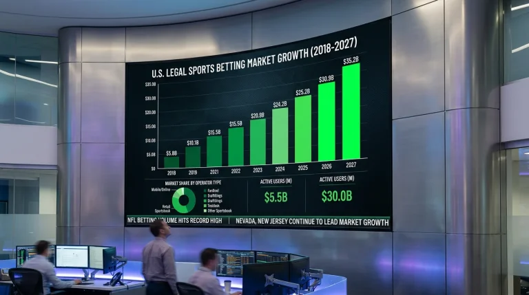 NFL betting market growth data and industry trends