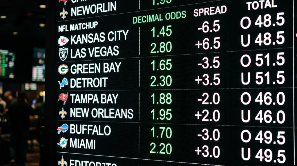 NFL betting odds formats and implied probability explained for UK punters
